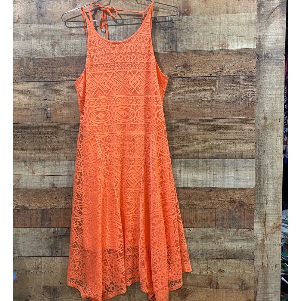 New With Tags Metaphor Tangerine Lace Summer Dress Size Medium